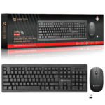 Kit de Teclado e Mouse sem Fio para escritório 2.4GHz Wireless Transmission