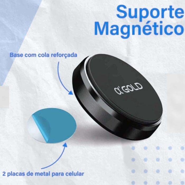 Suporte Celular Magnético Veicular Carro 360° Gold Spc-32 - Imagem 3