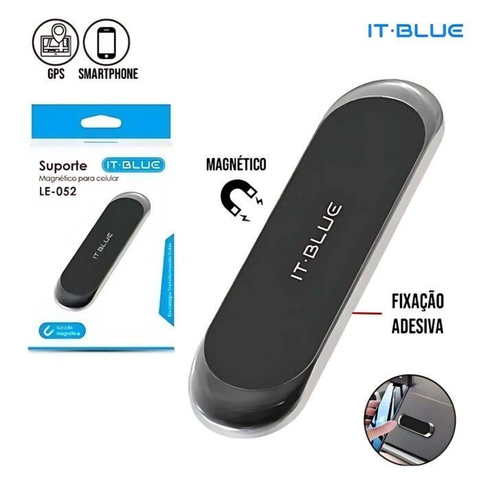 Suporte Magnético Veicular Carro Celular Imã Universal Cor Preto - Imagem 1