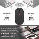 Mouse Sem Fio Recarregável Wireless Rgb Bluetooth Ergonômico Pc Note Tablet - Imagem 4