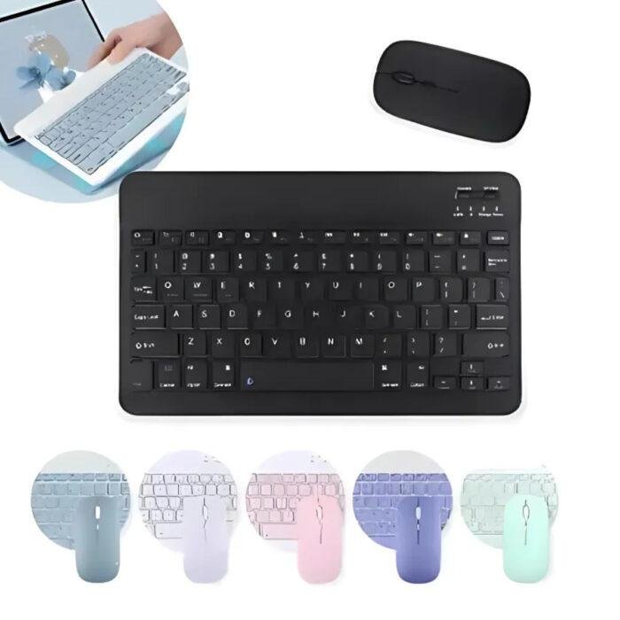 Teclado recarregável + Mouse sem fio + Pilhas para o mouse - Imagem 3