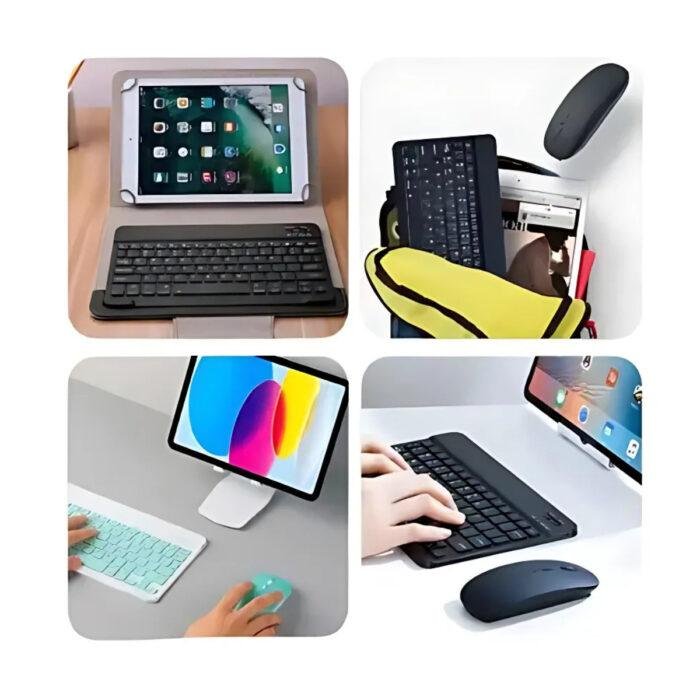 Teclado recarregável + Mouse sem fio + Pilhas para o mouse - Imagem 2
