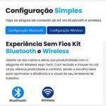 Kit Teclado e Mouse sem Fio Recarregável, Wireless e Bluetooth Padrão ABNT2, Cinza, KMWRB451 - Imagem 5