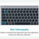 Kit Teclado e Mouse sem Fio Recarregável, Wireless e Bluetooth Padrão ABNT2, Cinza, KMWRB451 - Imagem 3