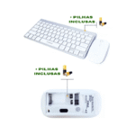 Kit Teclado E Mouse Sem Fio Prata - Imagem 2
