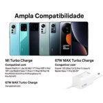 Carregador Tipo C Turbo Cabo Usb Mi 67w Rapido Branco - Imagem 3