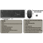Kit de Teclado e Mouse sem Fio para escritório 2.4GHz Wireless Transmission - Imagem 2