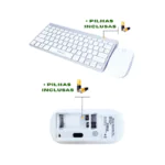 Kit Teclado E Mouse Sem Fio Prata - Imagem 2