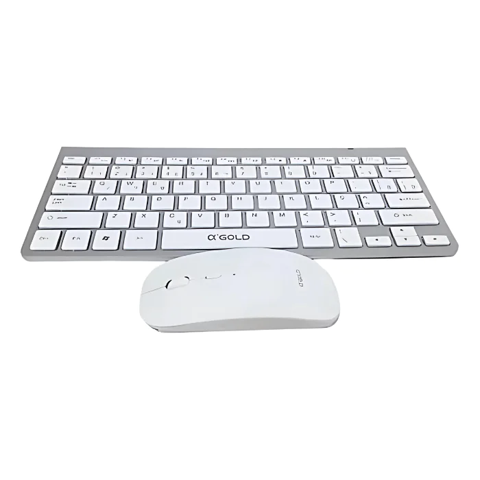 Kit Teclado E Mouse Sem Fio Prata - Imagem 5