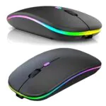 Mouse sem fio Recarregável RGB Silencioso Ergonômico