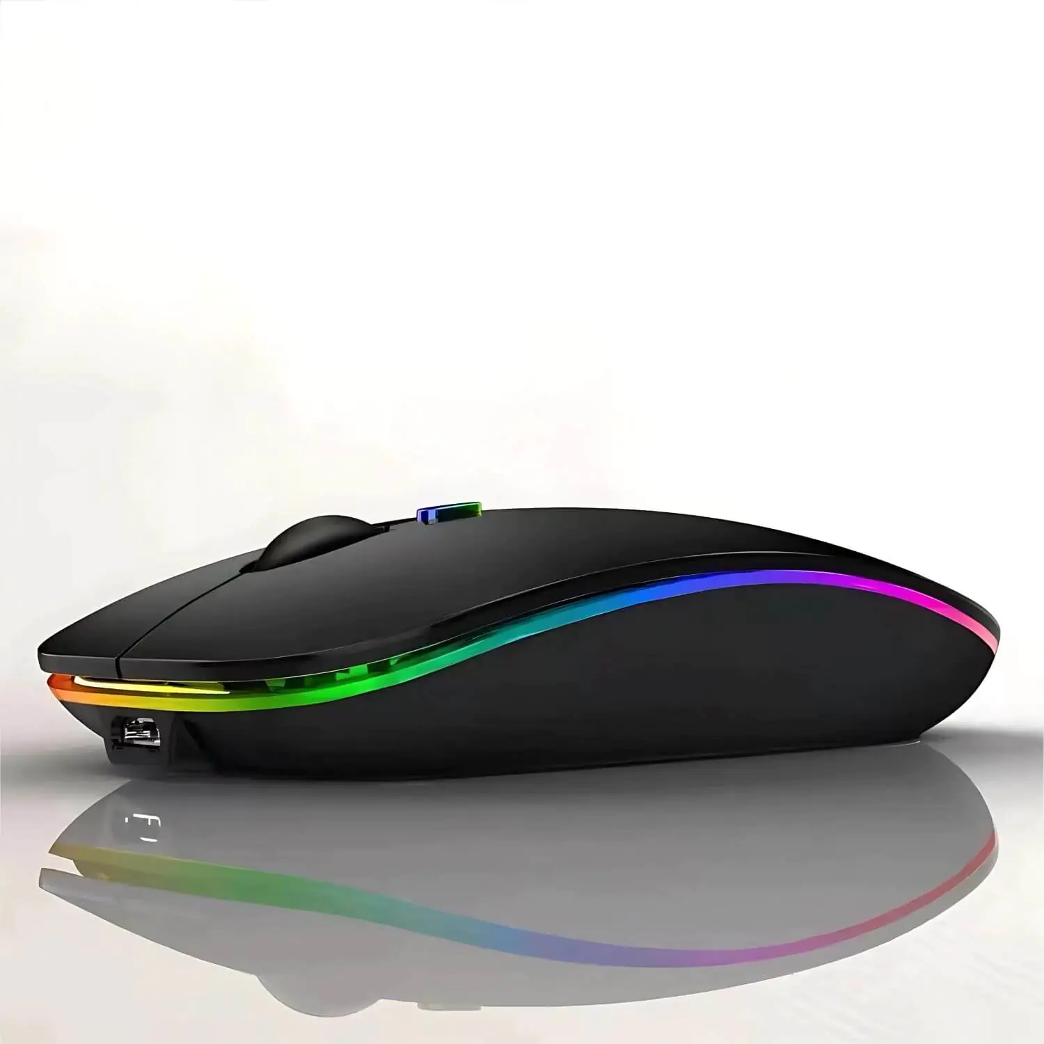 Mouse sem fio Recarregável RGB Silencioso Ergonômico - Imagem 4